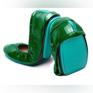 Emerald Green metallic patent leather Tieks ballet flats 7